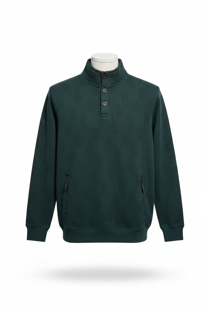 Dark Green Pullover Sweater Product Shot