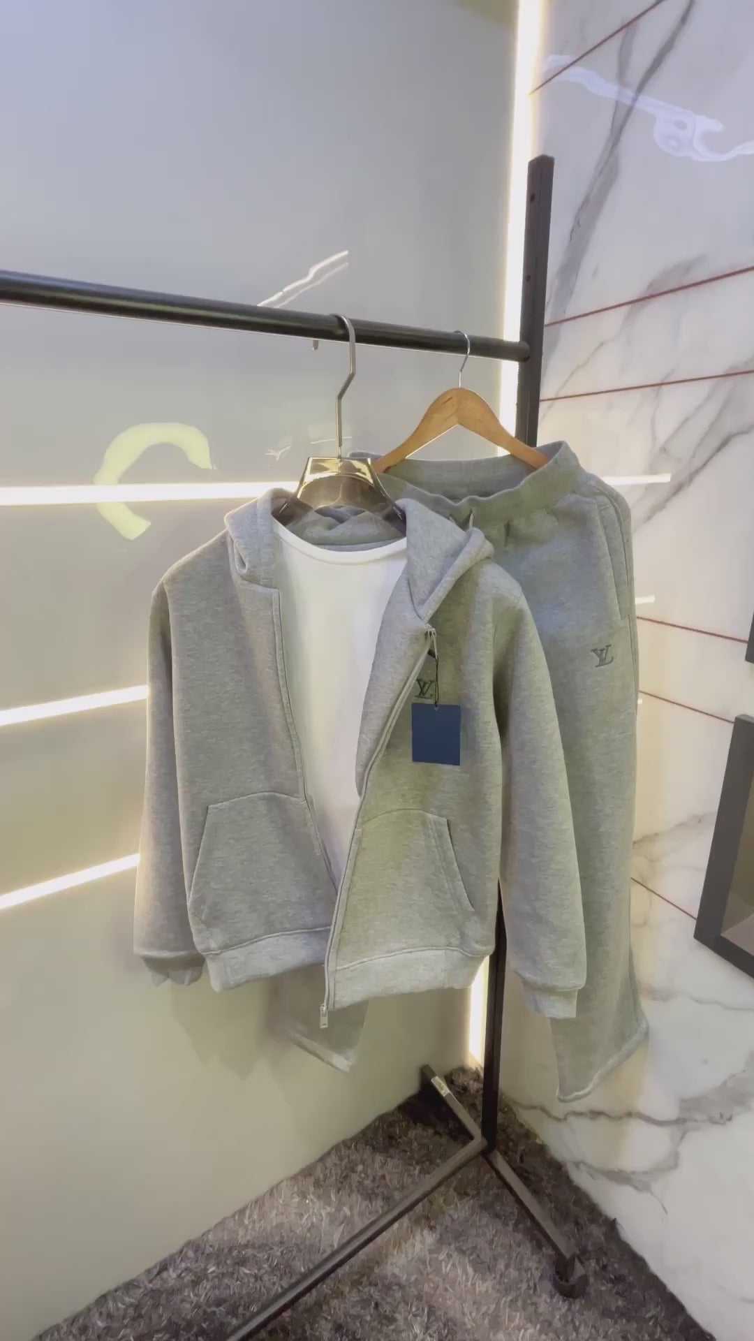 Louis Vuitton Damier Signature Imported Super Premium Track Suit Collection