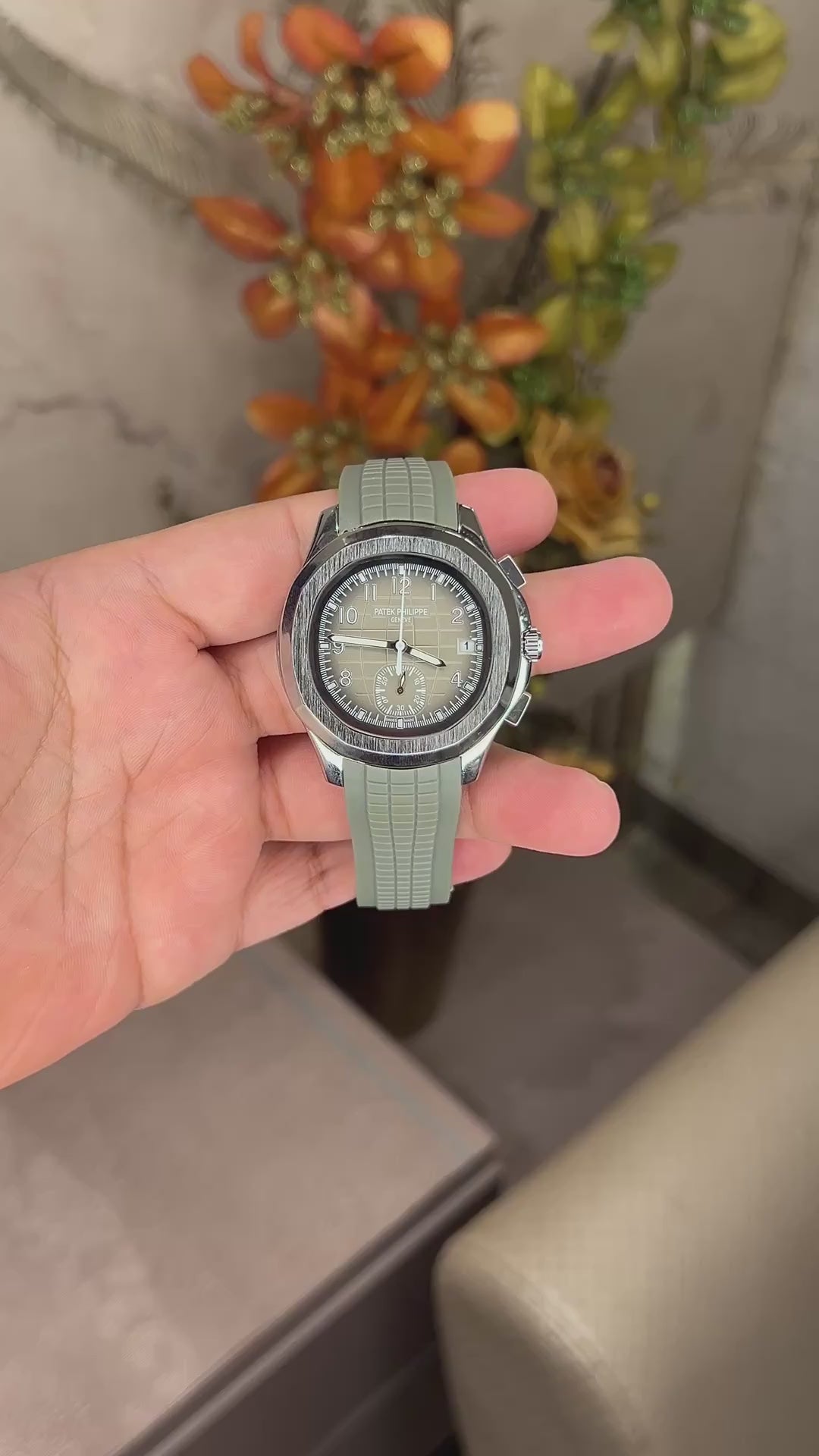 Patek Philippe Aquanaut Chronograph Luxury Automatic Men's Watch - Khaki Green Edition