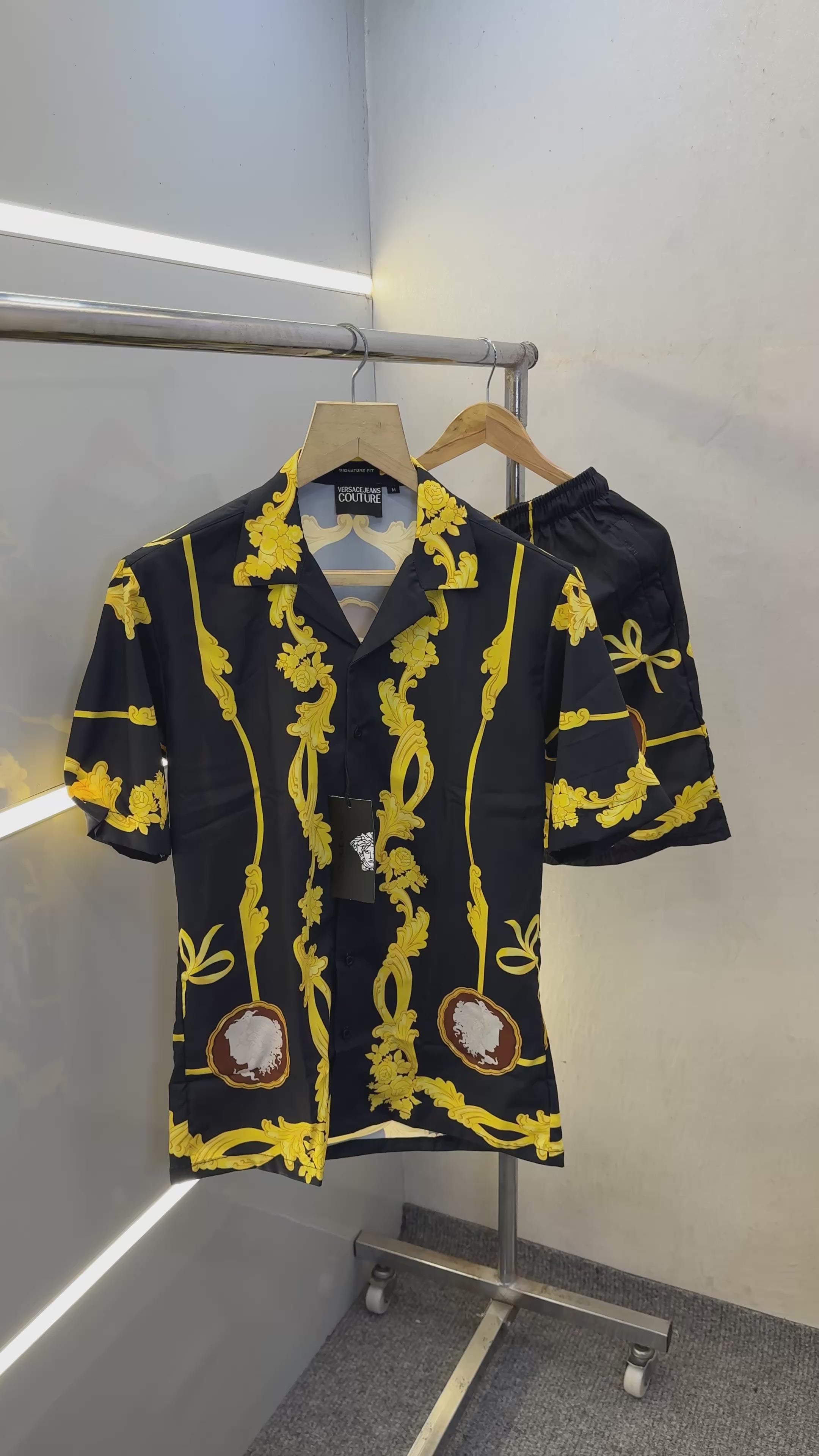 Versace Barocco Silk Motif Premium Luxury Co-Ord Set