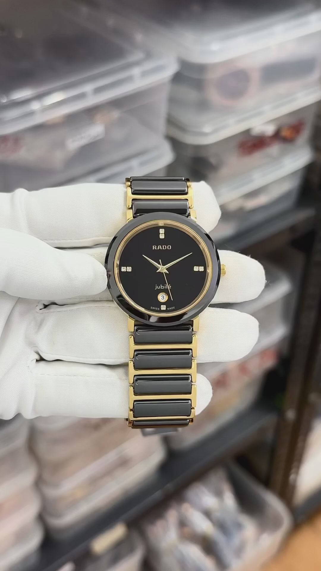 Rado Jubilé Black Ceramic Gold Luxury Women's Watch