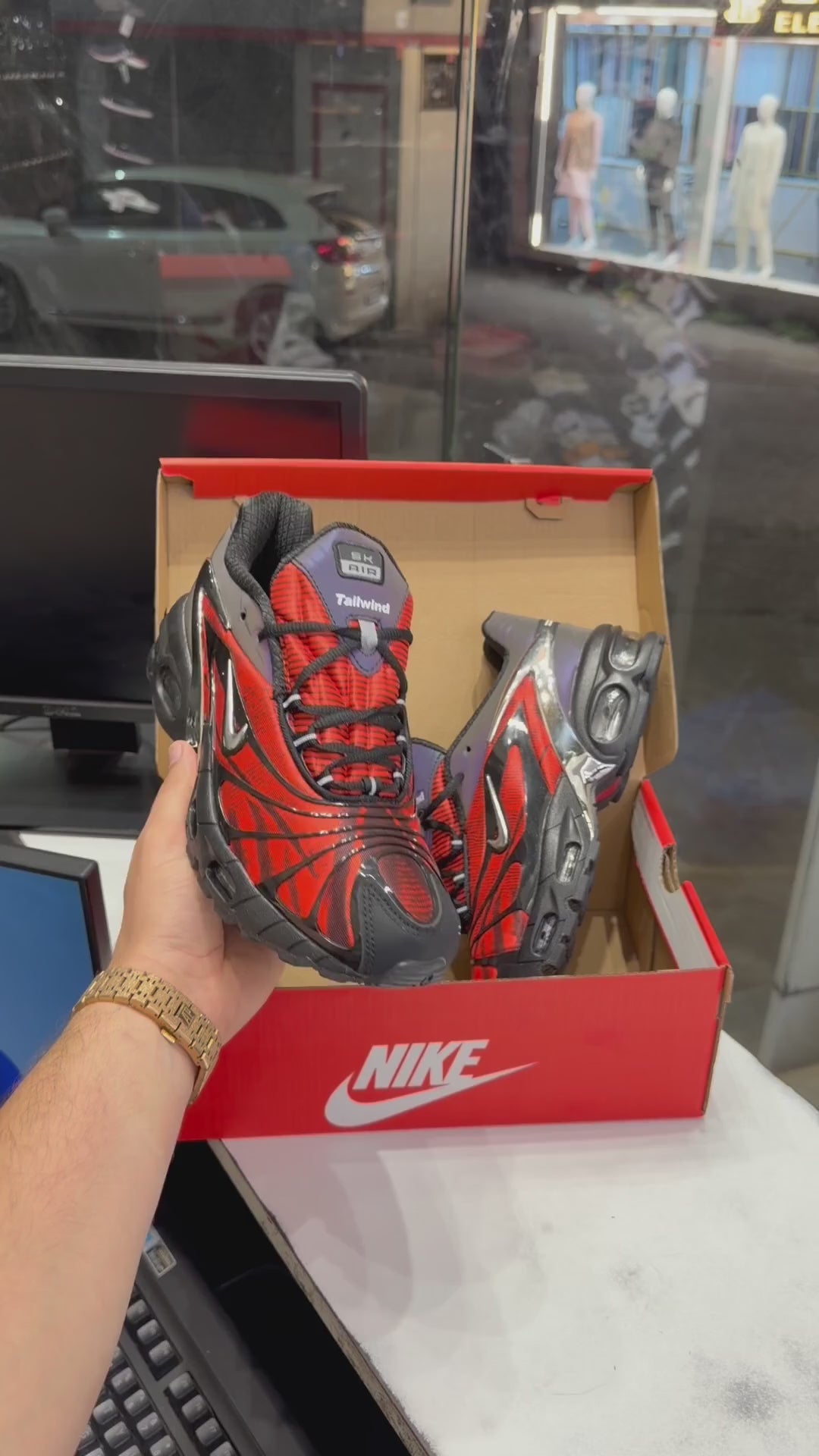 Nike Air Max Tailwind V x Skepta "Bloody Chrome" Special Edition Sneakers