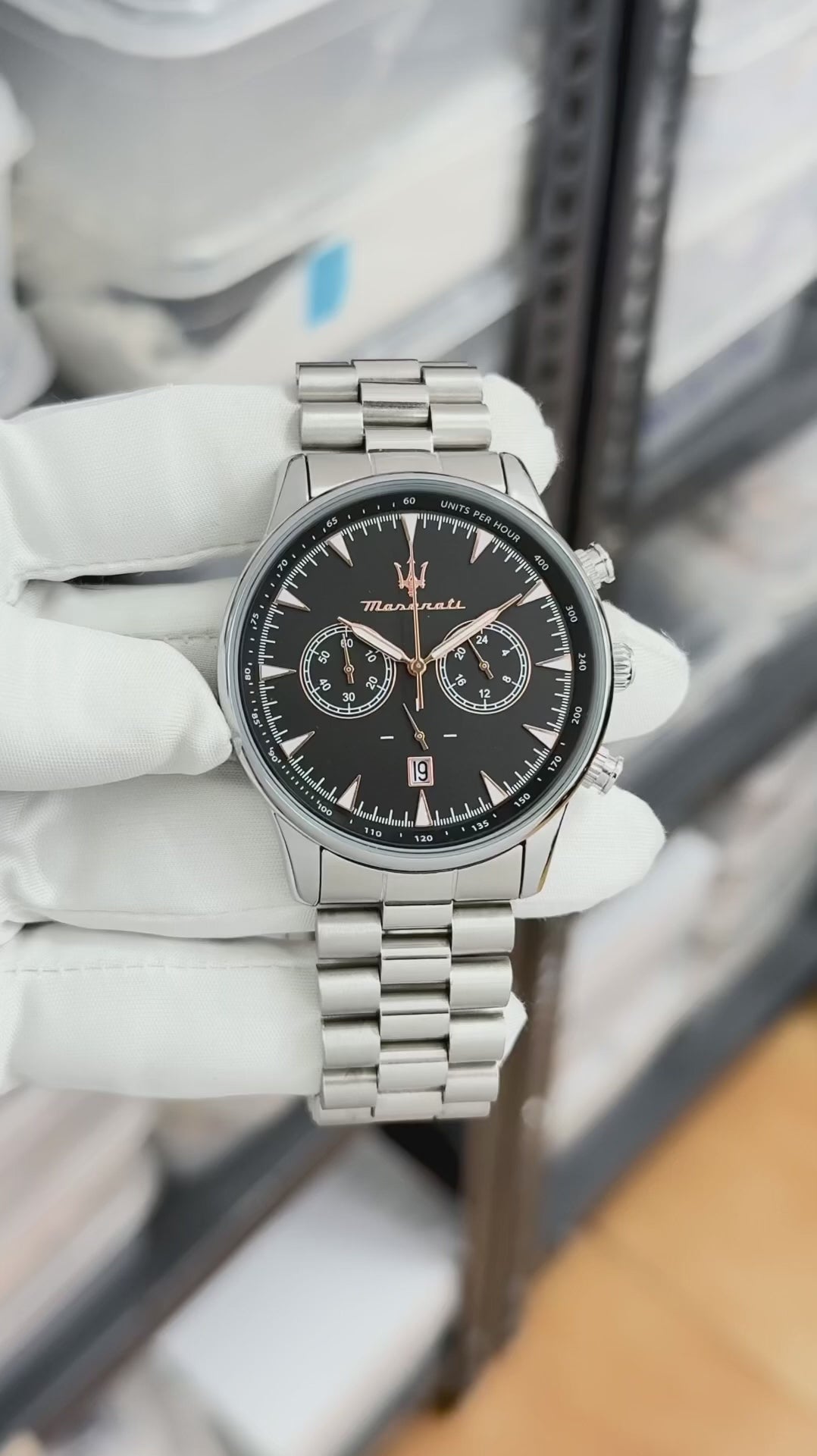 Maserati Classic Chronograph Black Dial Stainless Steel Men's Watch