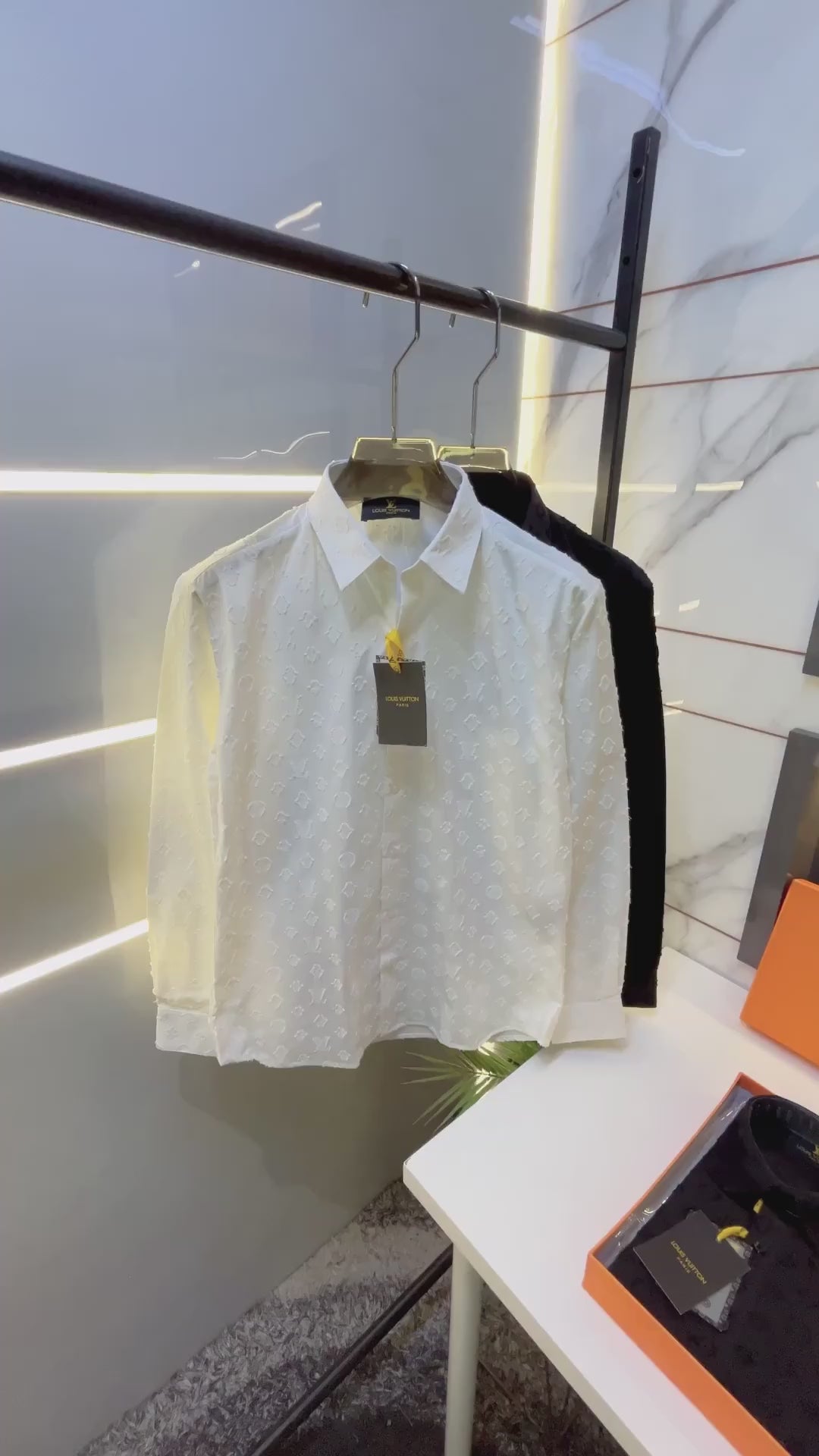 Louis Vuitton Imported Premium Shirt With Original Box Packing – LV Monogram Embossed Edition