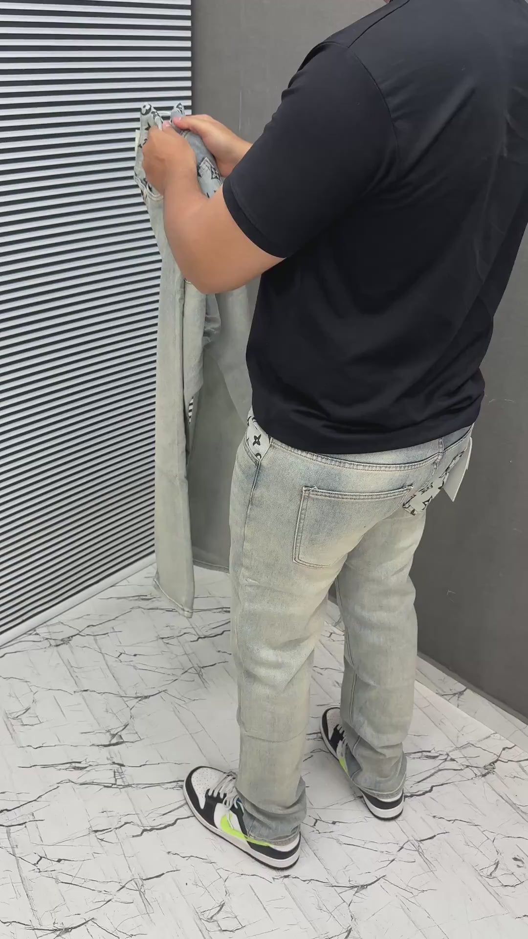 Louis Vuitton Premium Hyperflex Denim Jeans – LV Monogram Waistband Edition