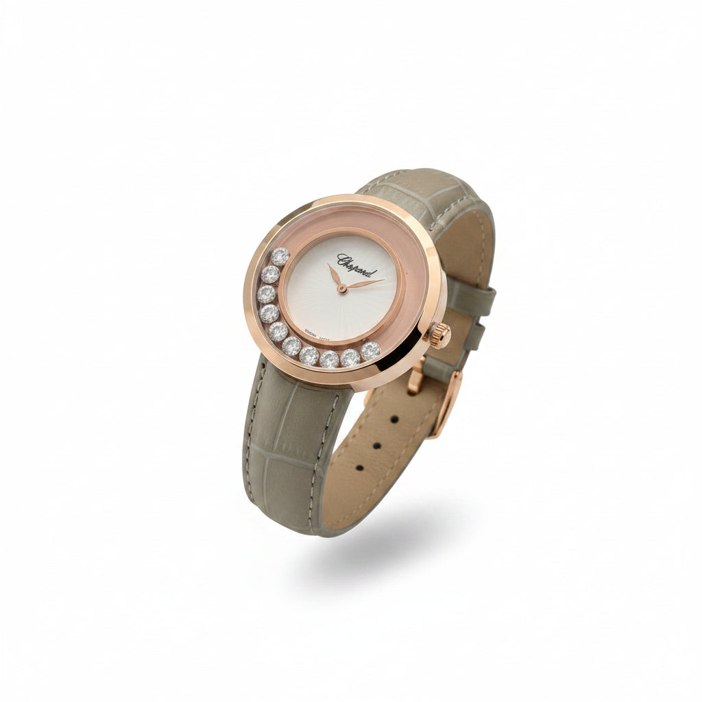 Chopard Happy Diamonds Luxury Quartz Ladies Watch with Leather Strap