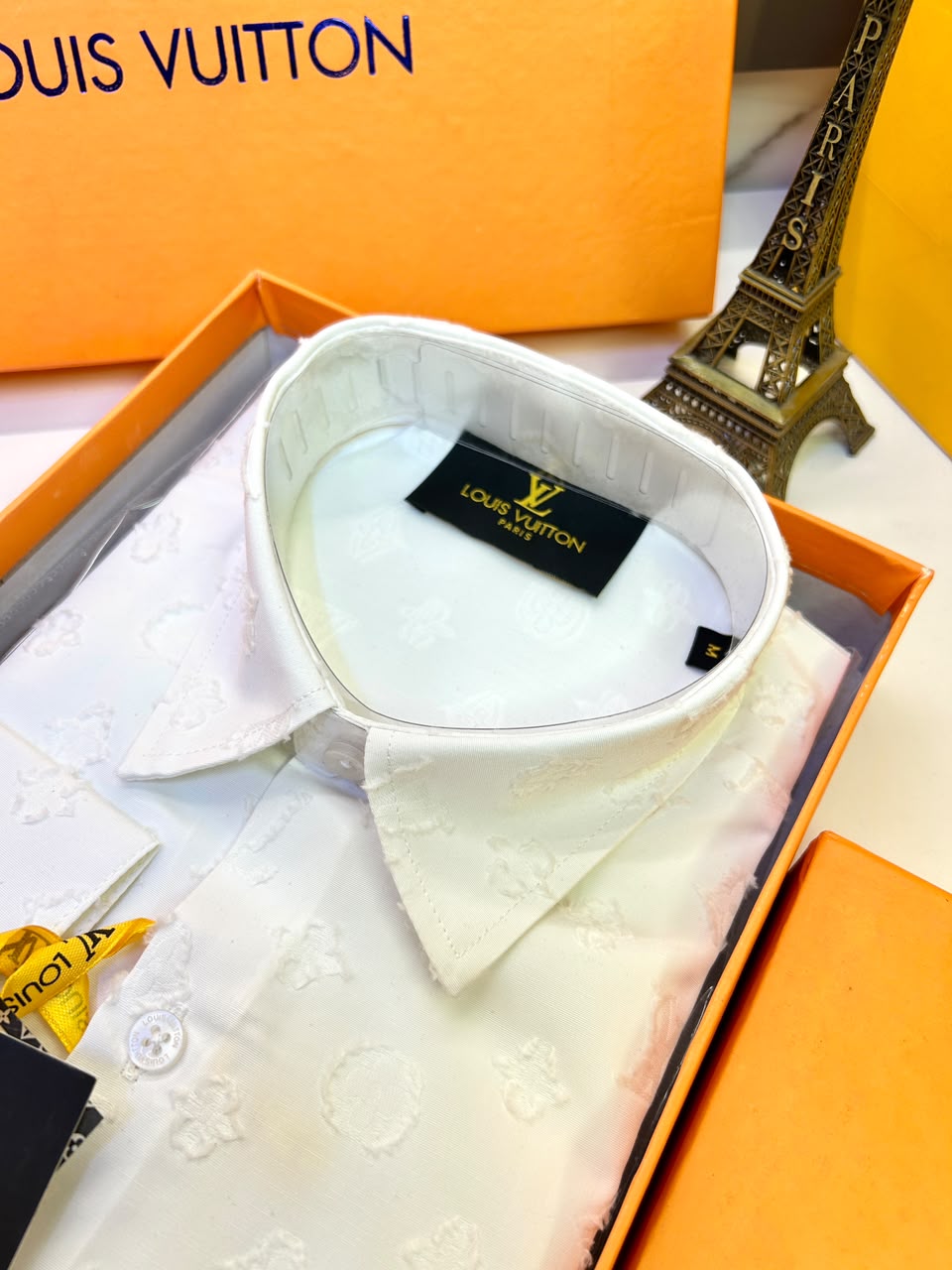 Louis Vuitton Imported Premium Shirt With Original Box Packing – LV Monogram Embossed Edition