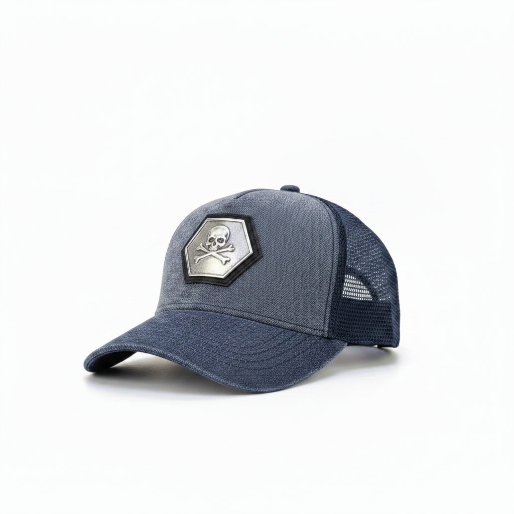 Philipp Plein Embossed Hexagon Logo Premium Streetwear Cap