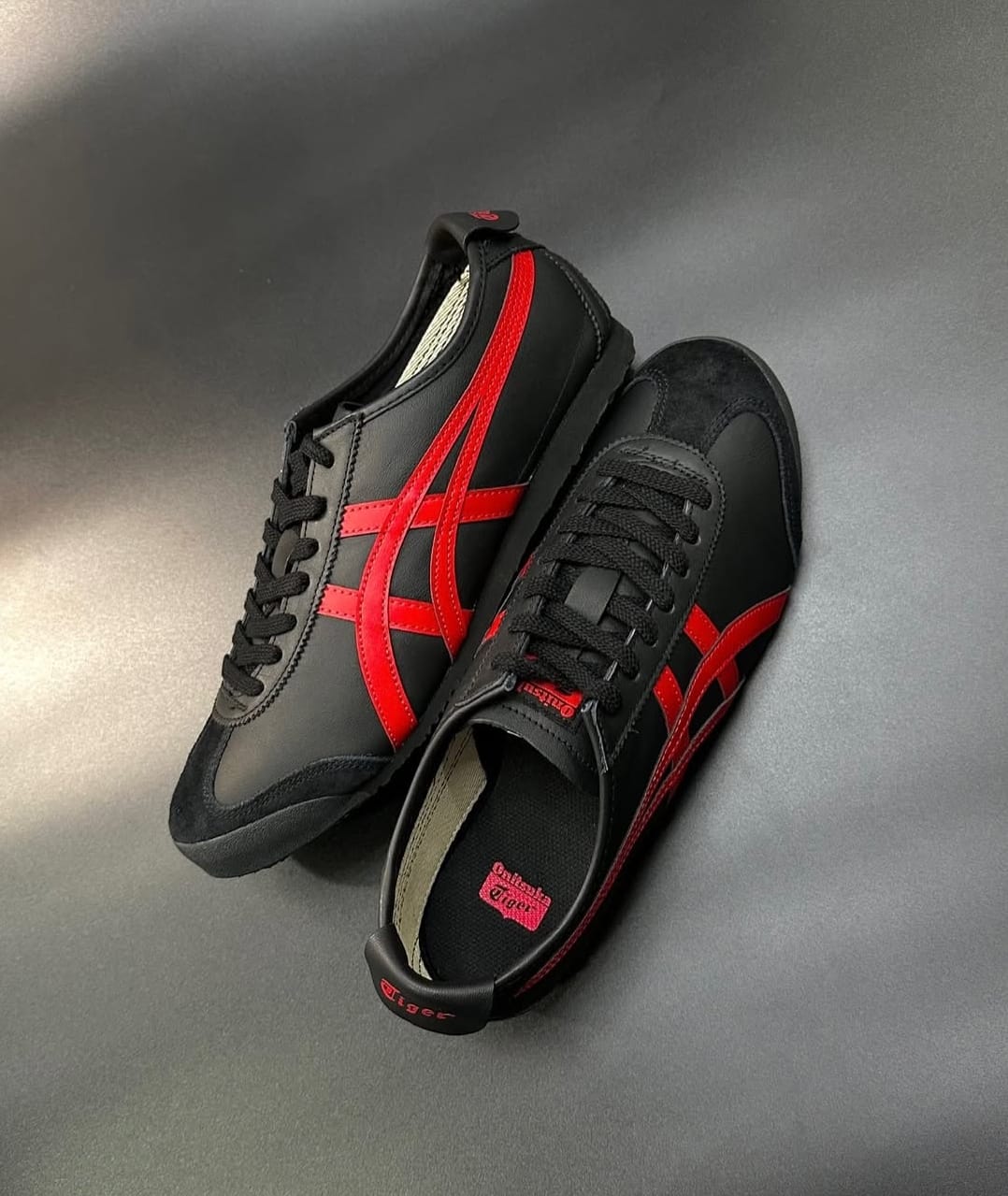 Onitsuka Tiger Mexico 66 "Black Classic Red" Premium Retro Sneakers