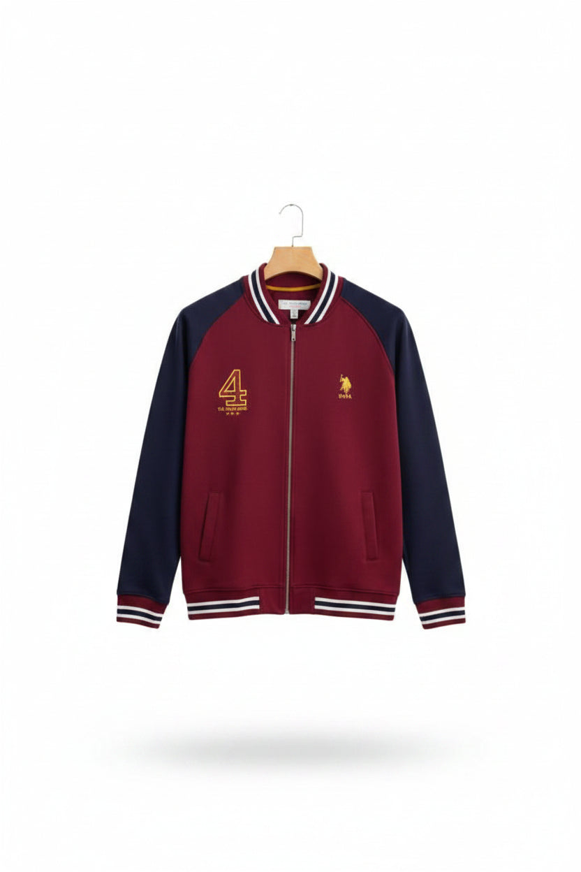 Men's Elite Pro Heritage Varsity Bomber Jacket – Premium High-Density Interlock Track Jacket