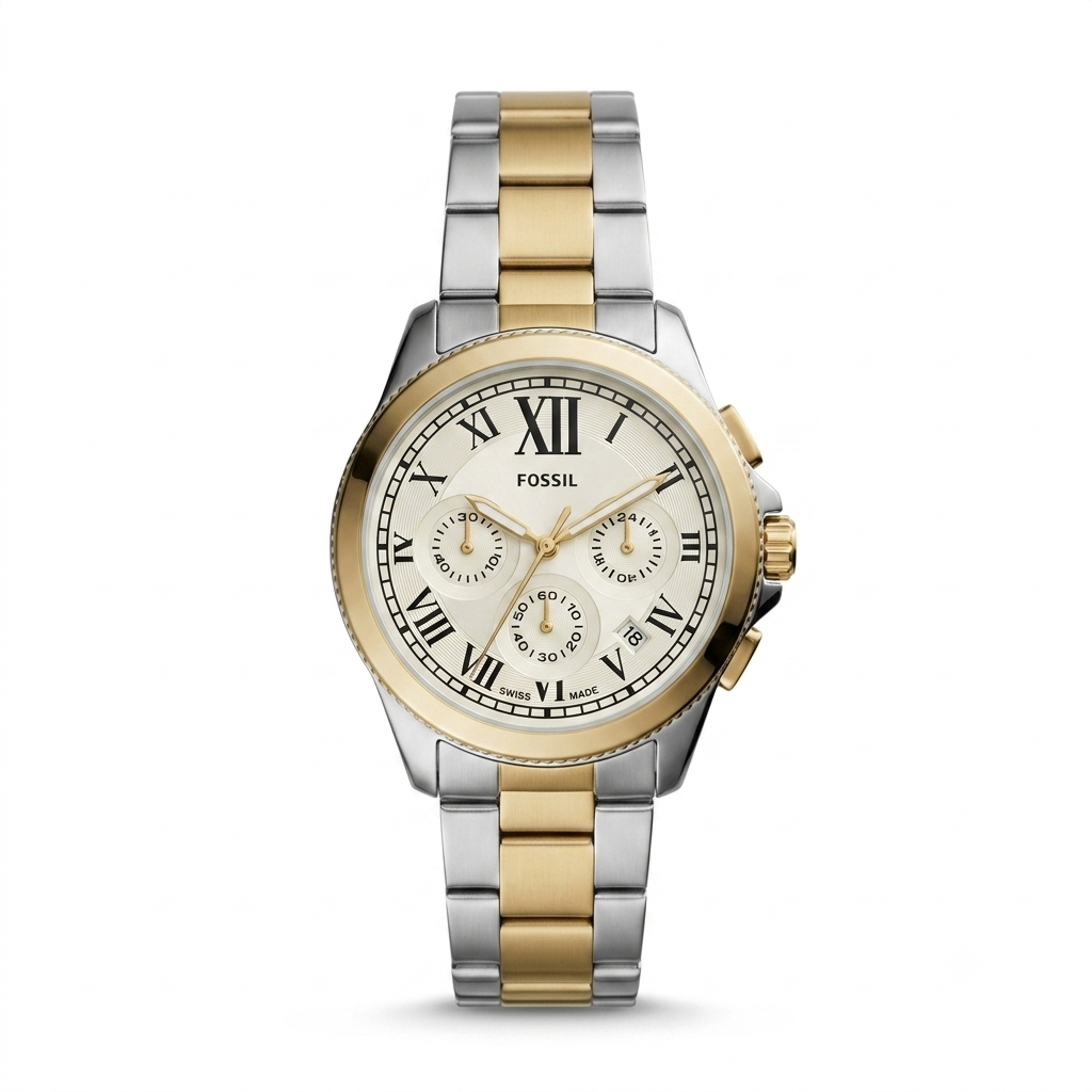 Fossil Grant Chronograph Two-Tone Silver & Gold Men's Watch