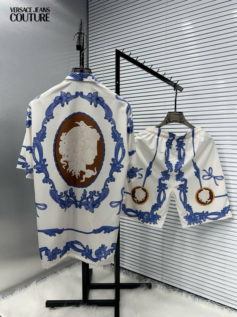 Versace Barocco Silk Motif Premium Luxury Co-Ord Set