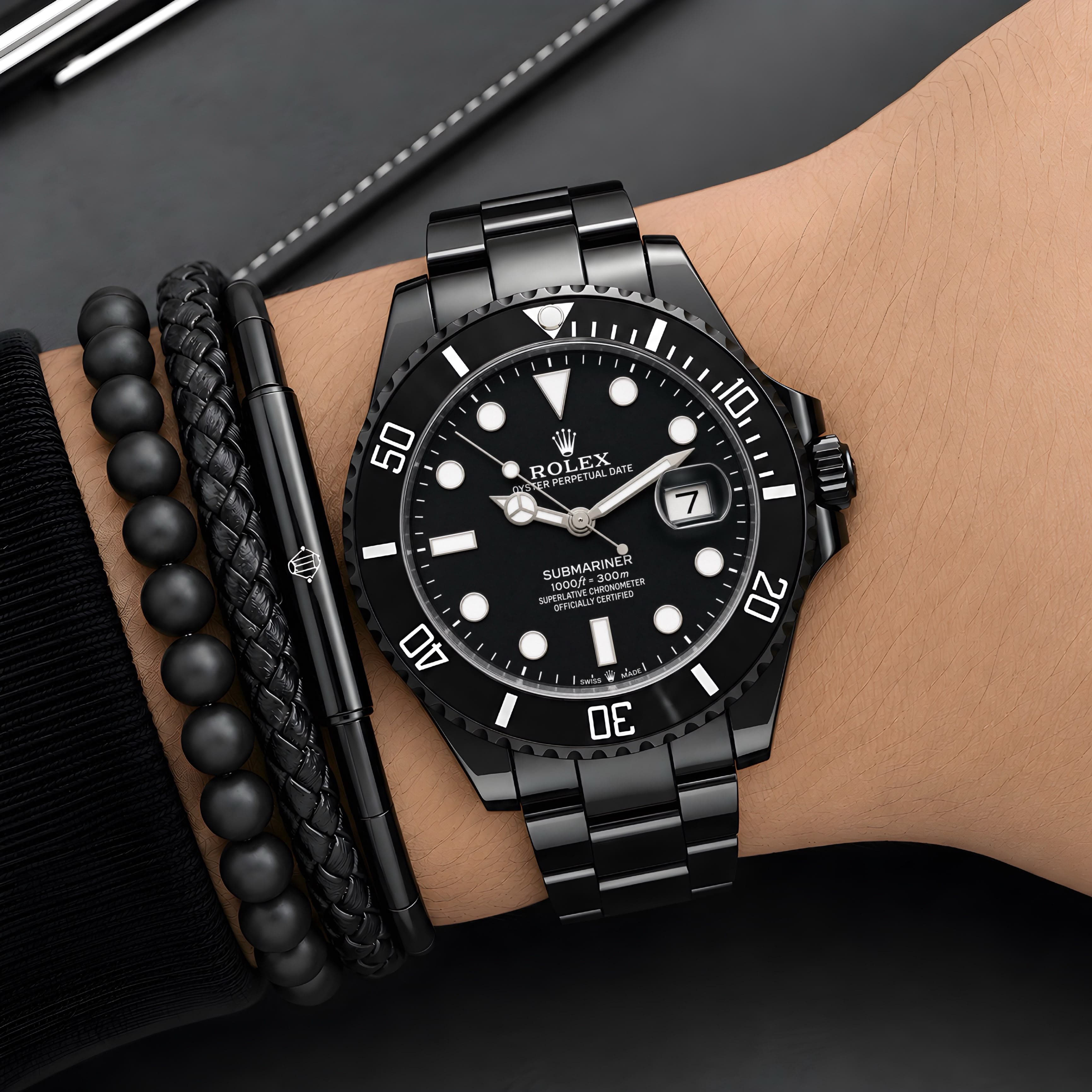 Rolex Submariner Date Matt Black Edition Automatic Men's Watch