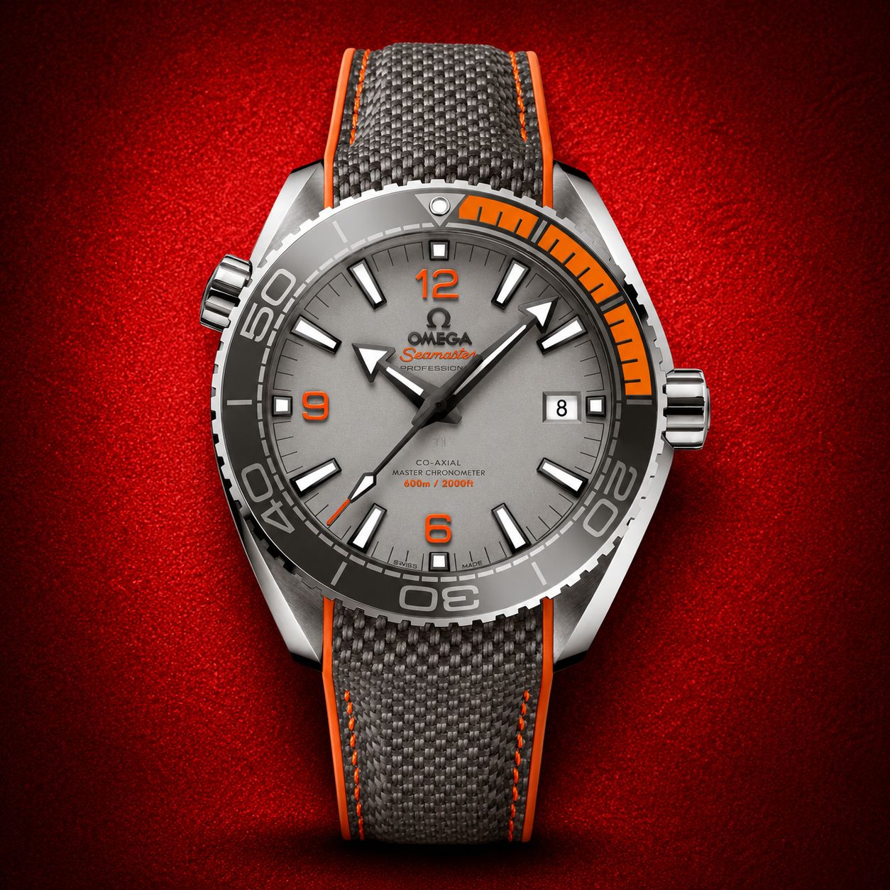 Omega Seamaster Planet Ocean 600M Co-Axial Automatic Black and Orange Luxury Watch