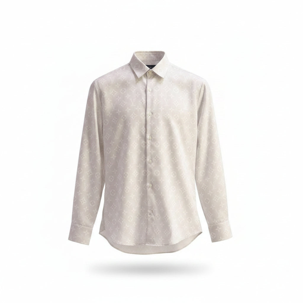 Louis Vuitton Imported Store Article Premium Shirt – White &amp; Black Edition