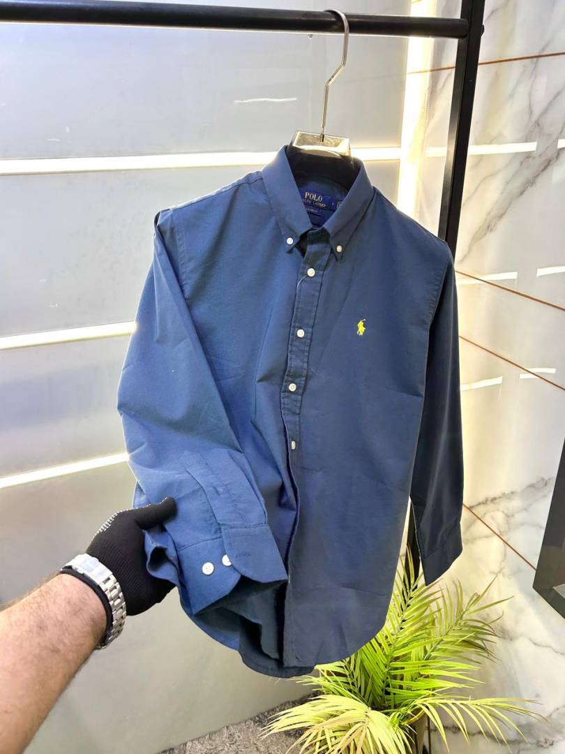 Ralp h Lauren Polo Blue Oxford Lycra Premium Shirt F2895-BU