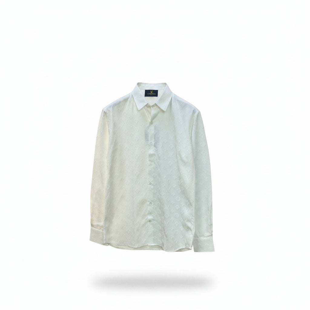 Louis Vuitton Imported Premium Shirt With Original Box Packing – LV Monogram Embossed Edition