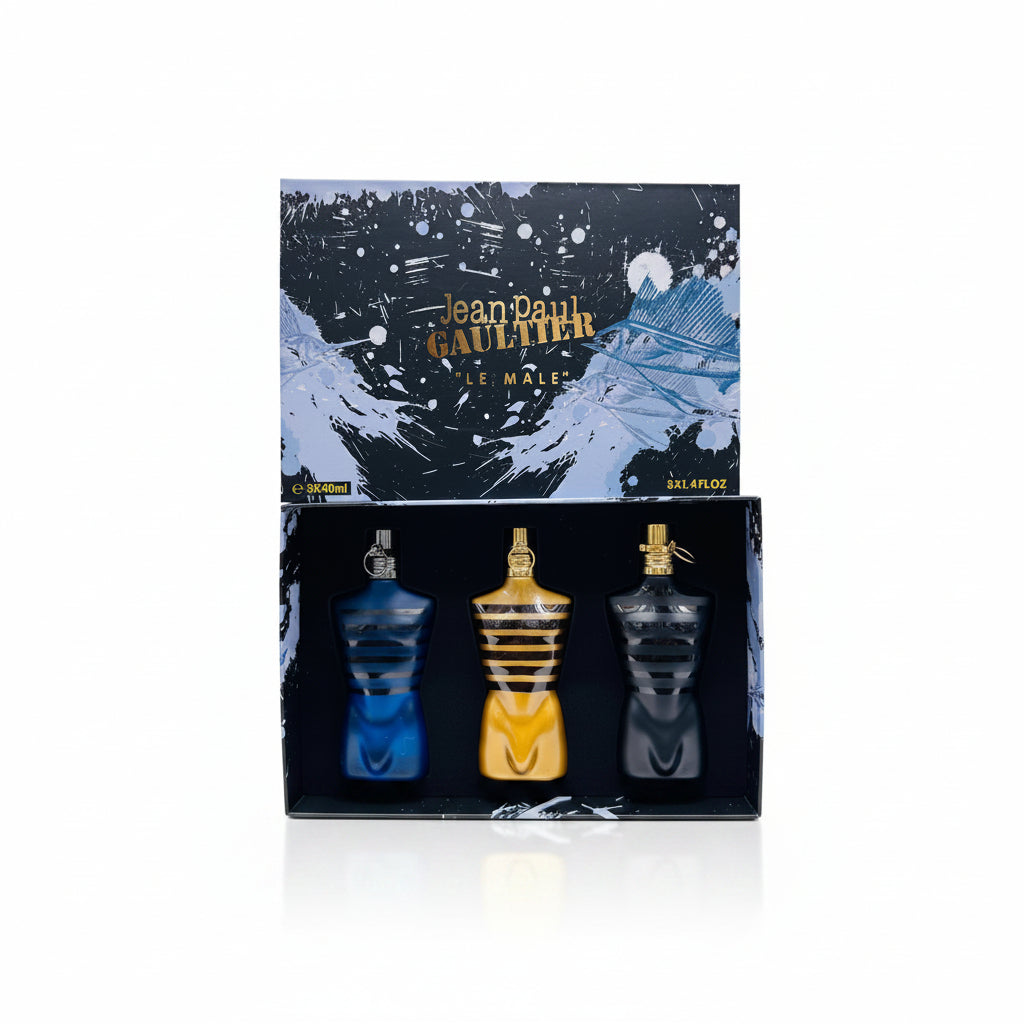 Jean Paul Gaultier "Le Male" Trio Miniature Fragrance Gift Set (3 piece)