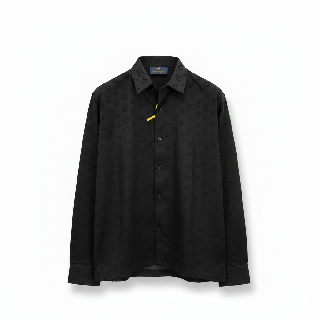 Louis Vuitton Imported Premium Shirt With Original Box Packing – LV Monogram Embossed Edition