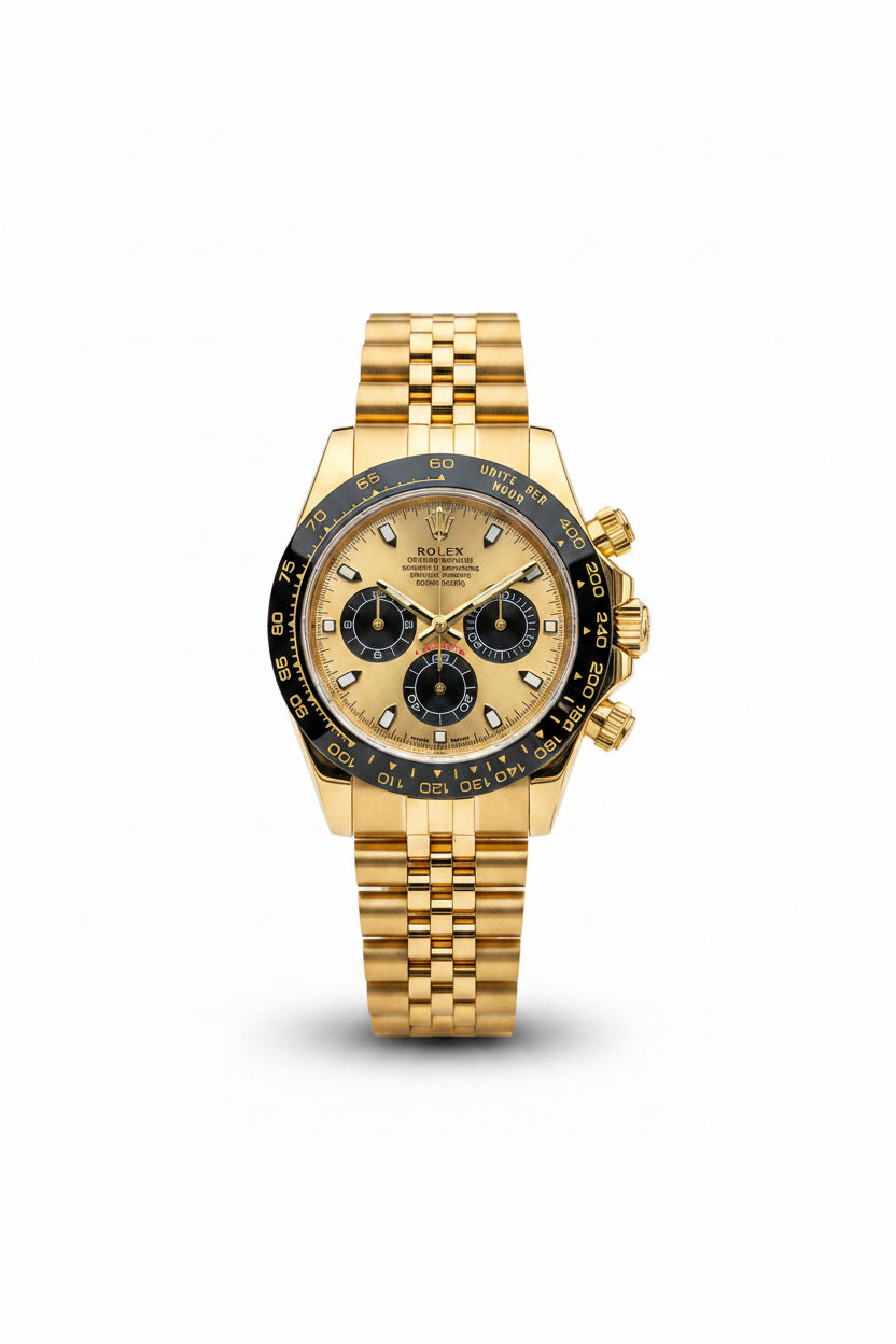 Rolex Cosmograph Daytona Gold Dial Stainless Steel Luxury Men's Watch