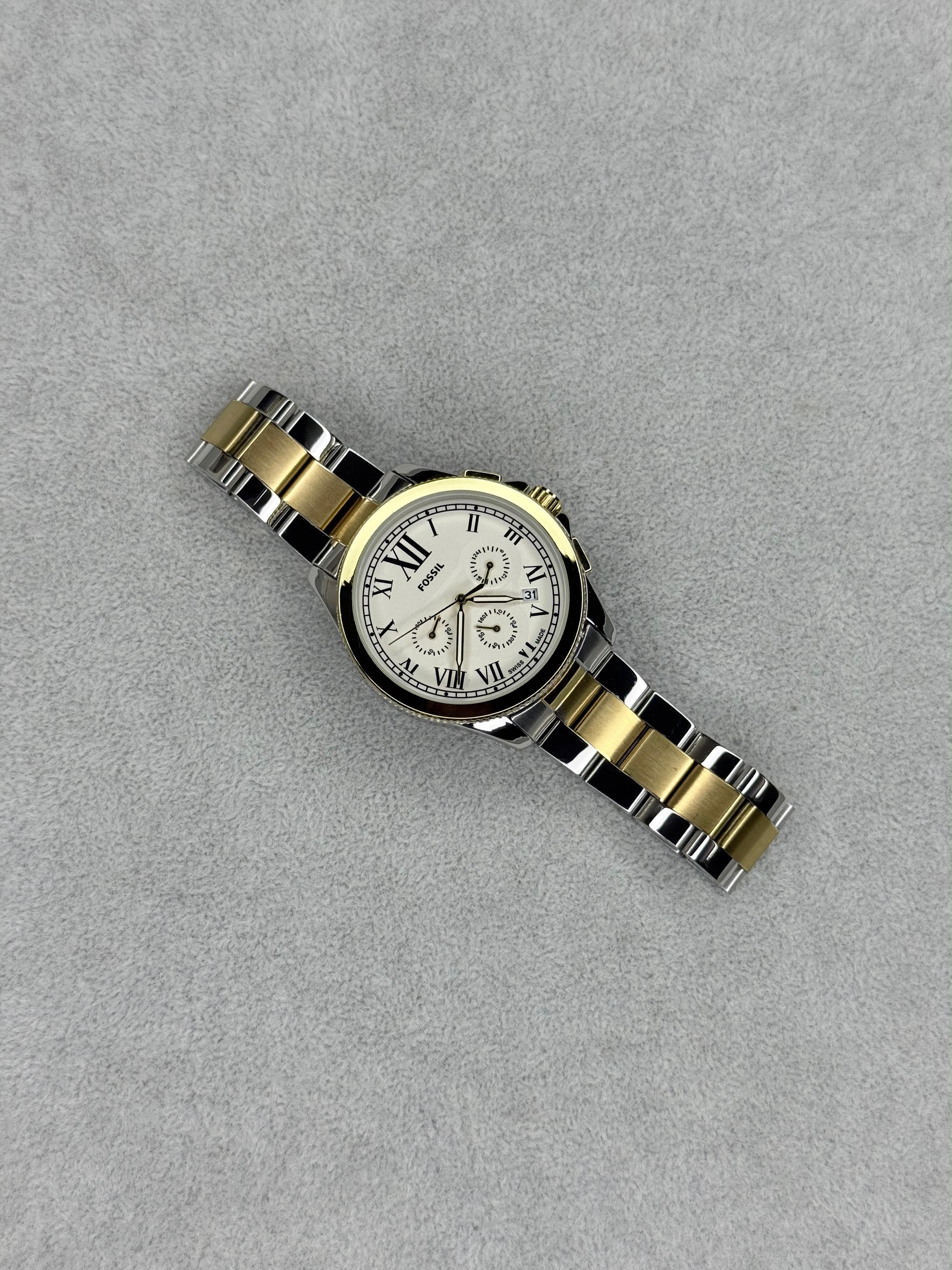Fossil Grant Chronograph Two-Tone Silver & Gold Men's Watch