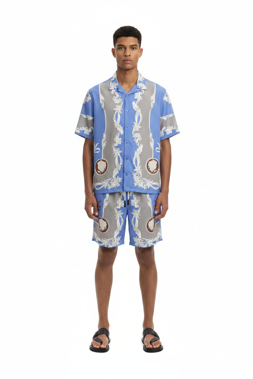Versace Barocco Silk Motif Premium Luxury Co-Ord Set