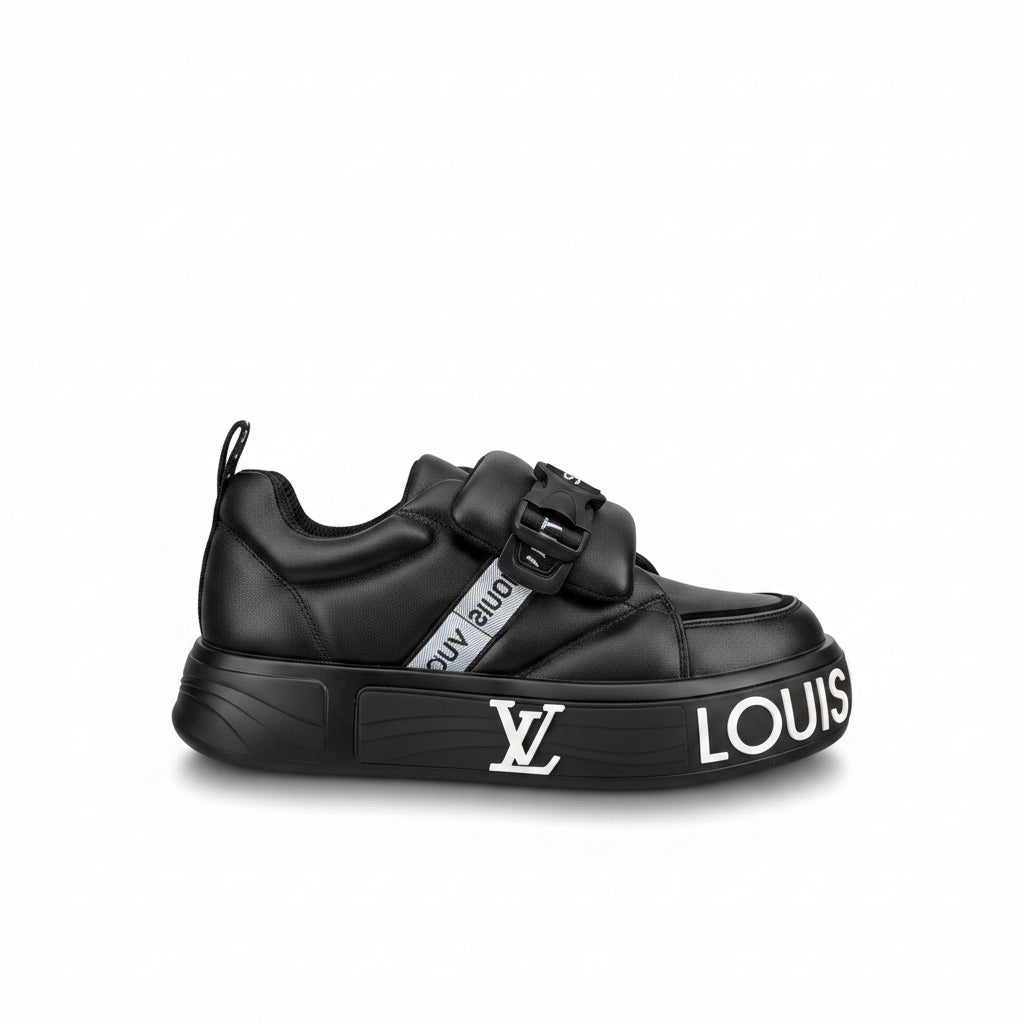 Louis Vuitton Maxi Trainer Black Padded Graphic Sole Luxury Sneakers