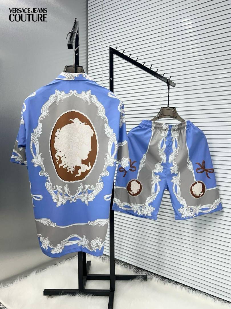 Versace Barocco Silk Motif Premium Luxury Co-Ord Set