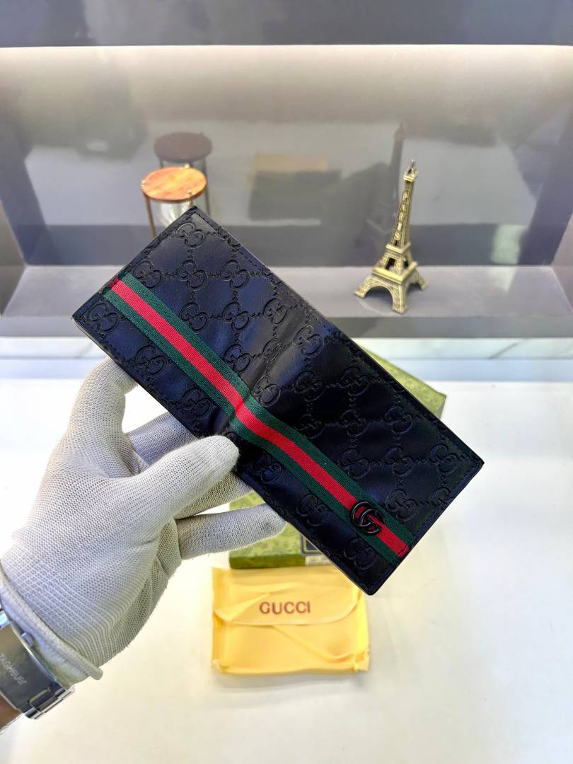 Gucci Ophidia GG Supreme Web Detail Bifold Wallet