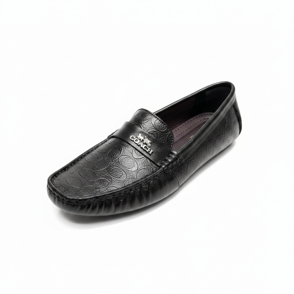 Coach Outlet Liam Luxury Monogram Leather Driving Loafers