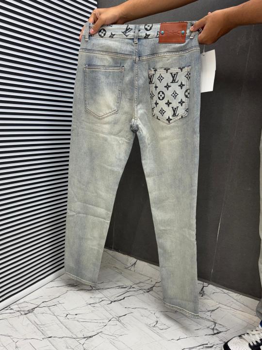 Louis Vuitton Premium Hyperflex Denim Jeans – LV Monogram Waistband Edition