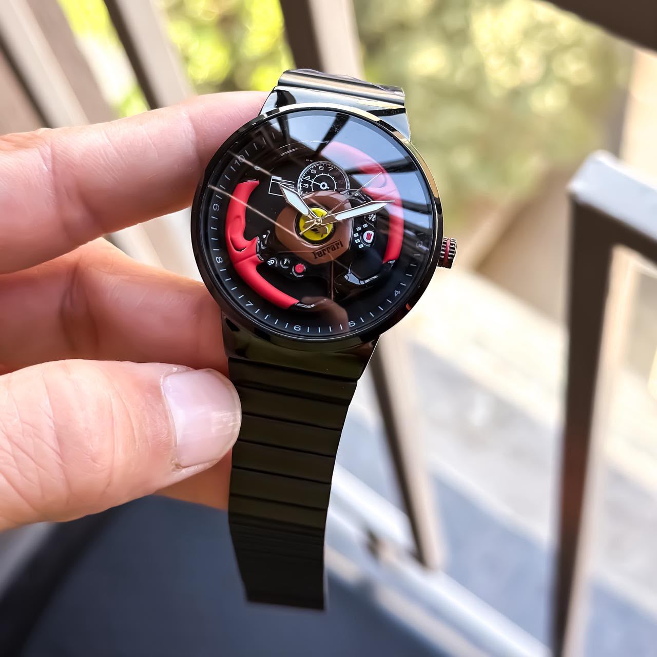 Scuderia Ferrari Race Day Steering Rotation  Men's Sports Watch