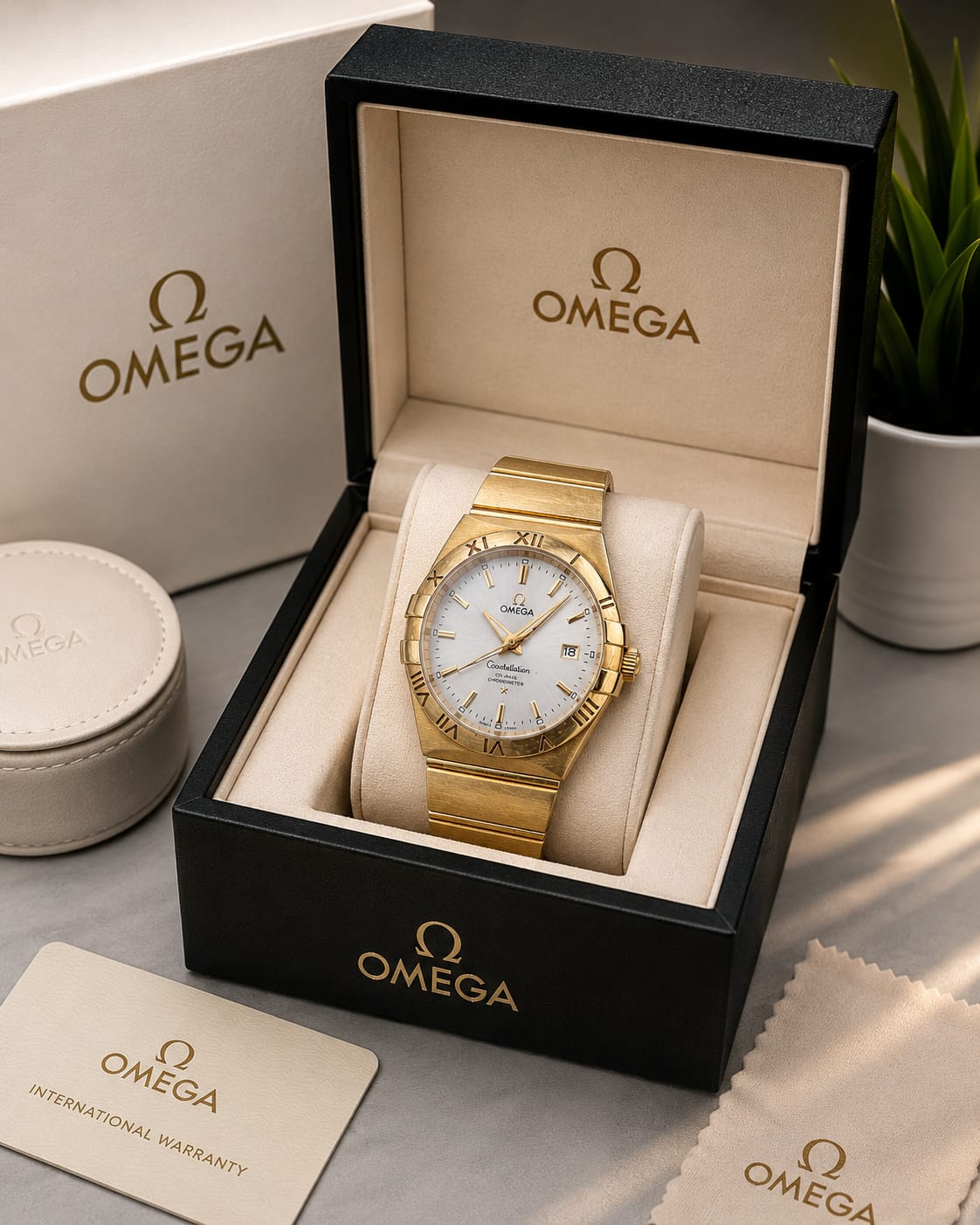 Omega Constellation Co-Axial Premium Gold Edition Men's Watch