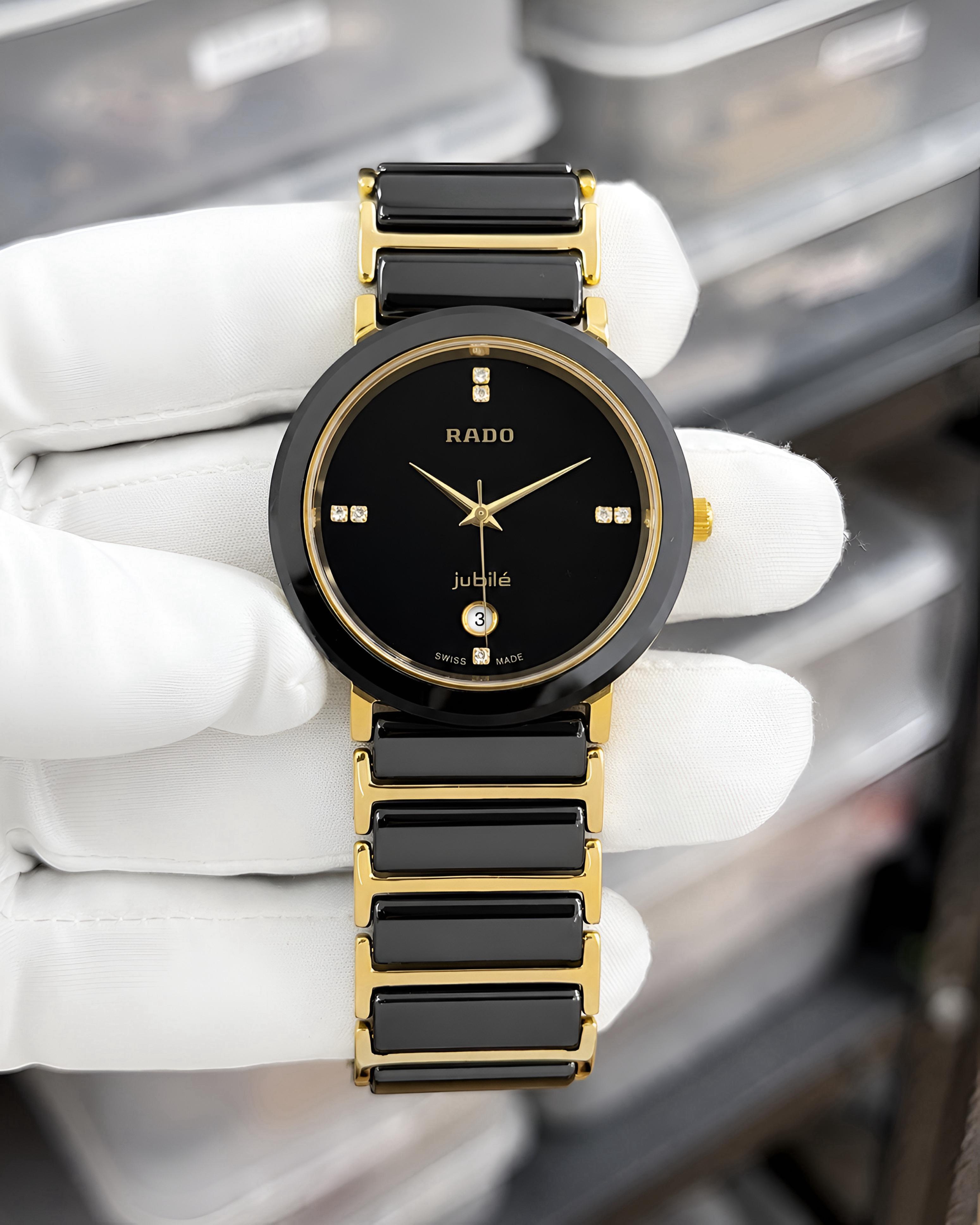 Rado Jubilé Black Ceramic Gold Luxury Women's Watch