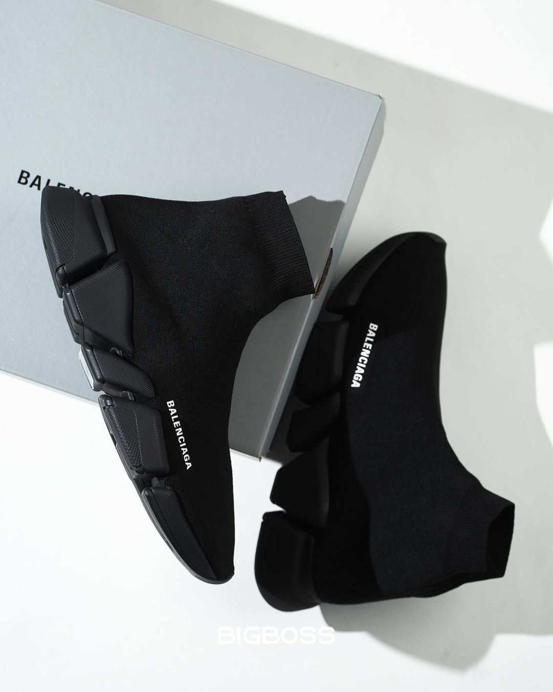 Balenciaga Speed Trainer "Triple Black" Knit Sock Sneakers
