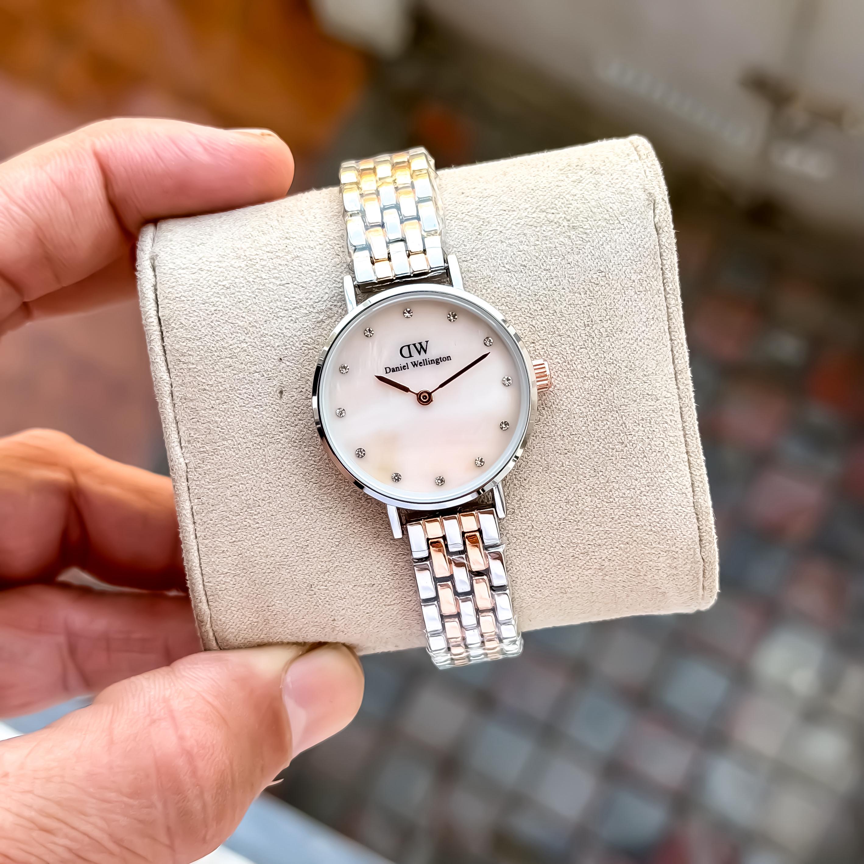 Daniel Wellington Petite Two-Tone Mother of Pearl Luxury Women's Watch