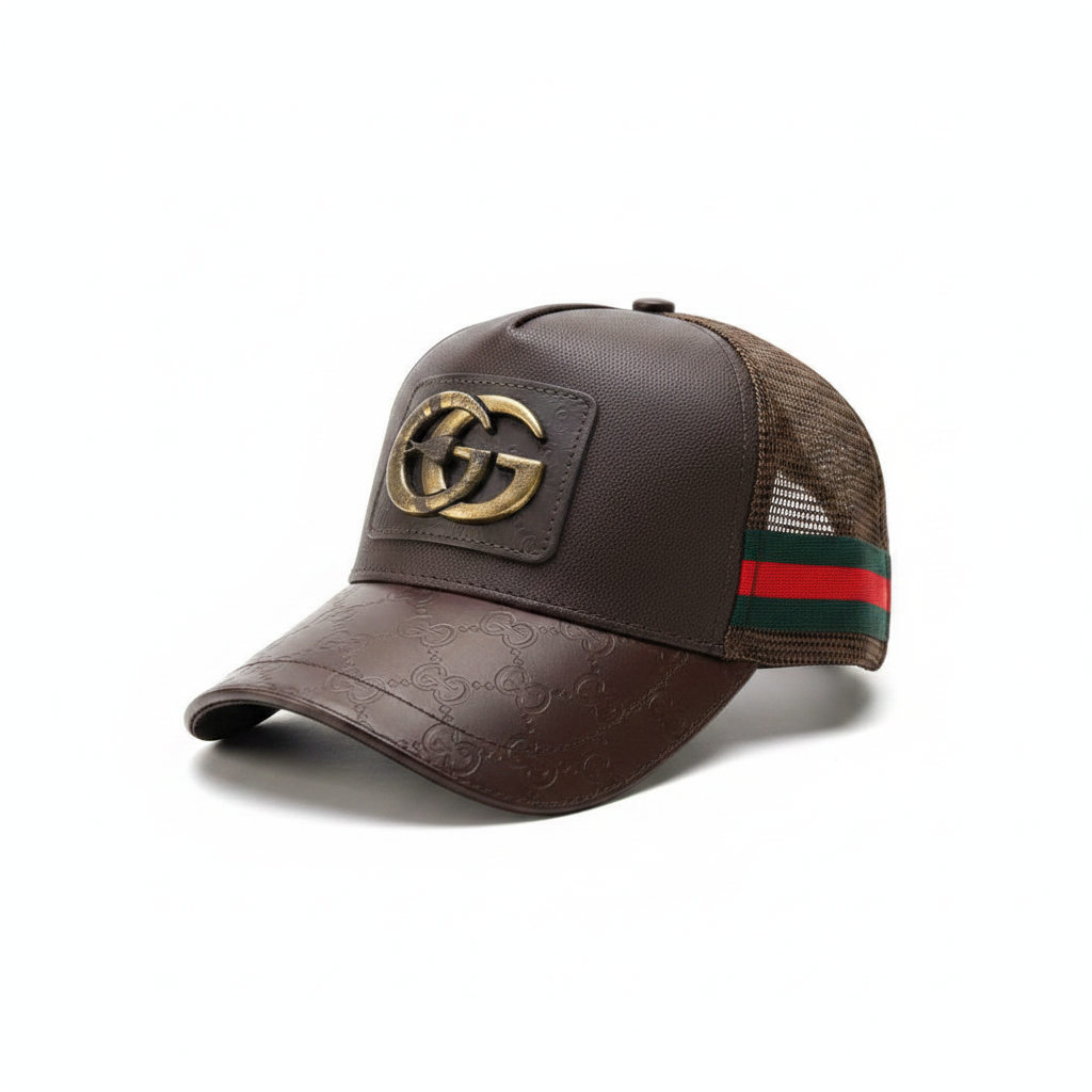 Gucc i Logo Brown Monogram Premium Cap F3437-A12
