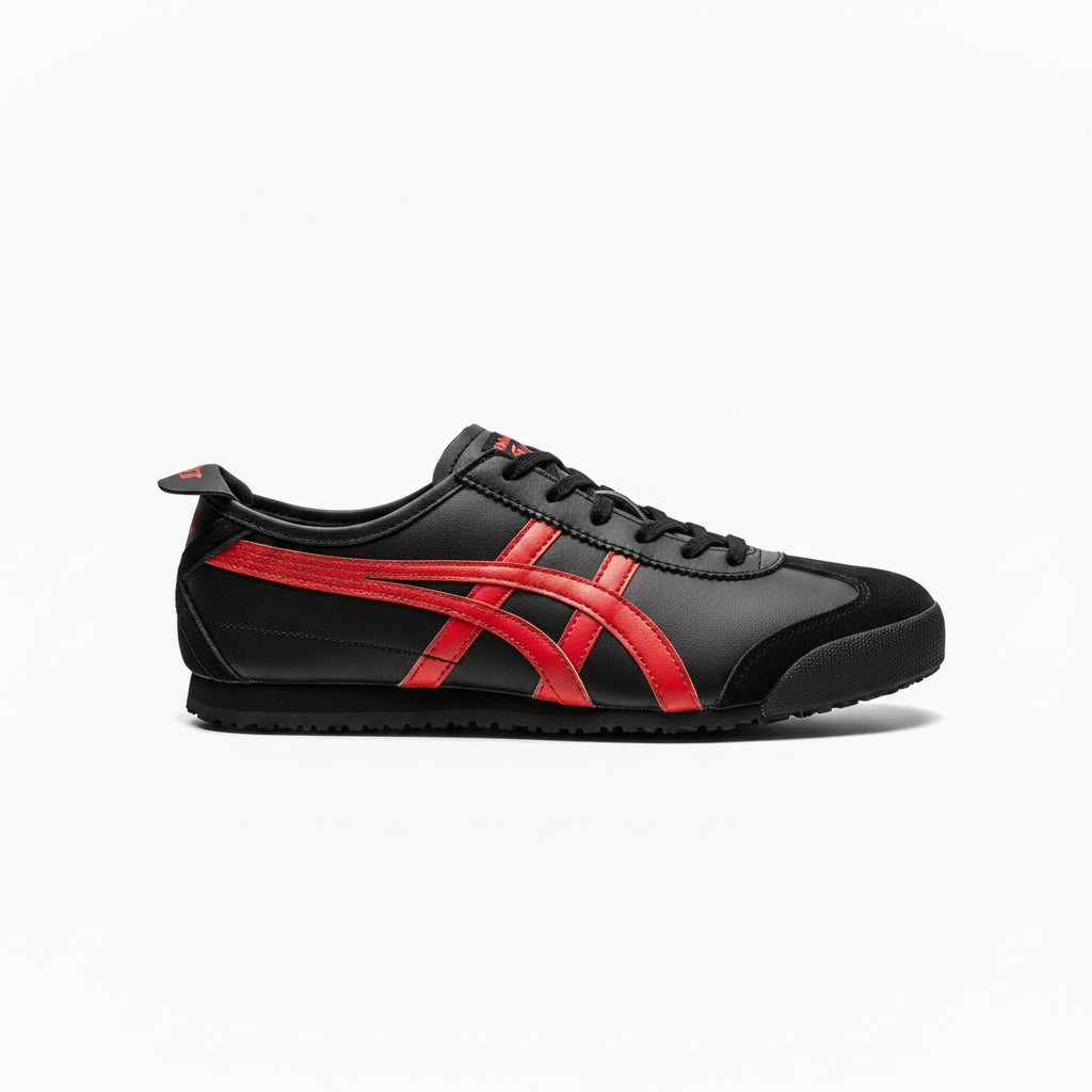 Onitsuka Tiger Mexico 66 "Black Classic Red" Premium Retro Sneakers