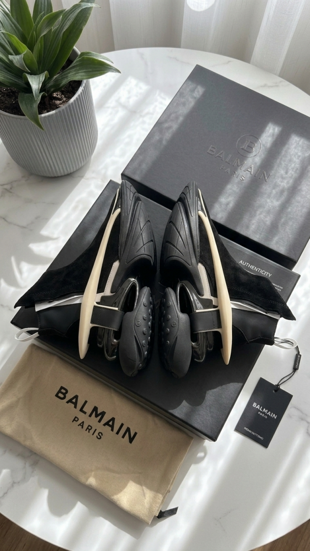 Balmain Unicorn High-Top Sock Luxury Futuristic Sneakers in Black and Cream