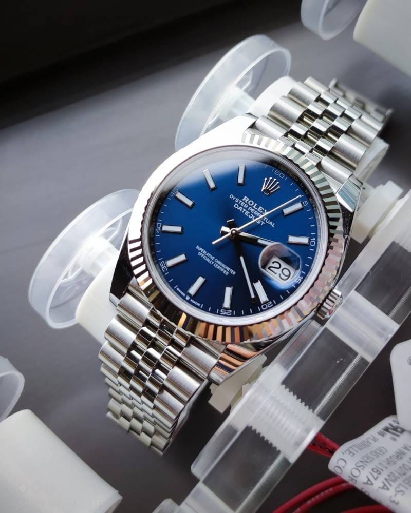 Rolex Datejust Premium Luxury Men's Watch - Royal Blue Dial Edition