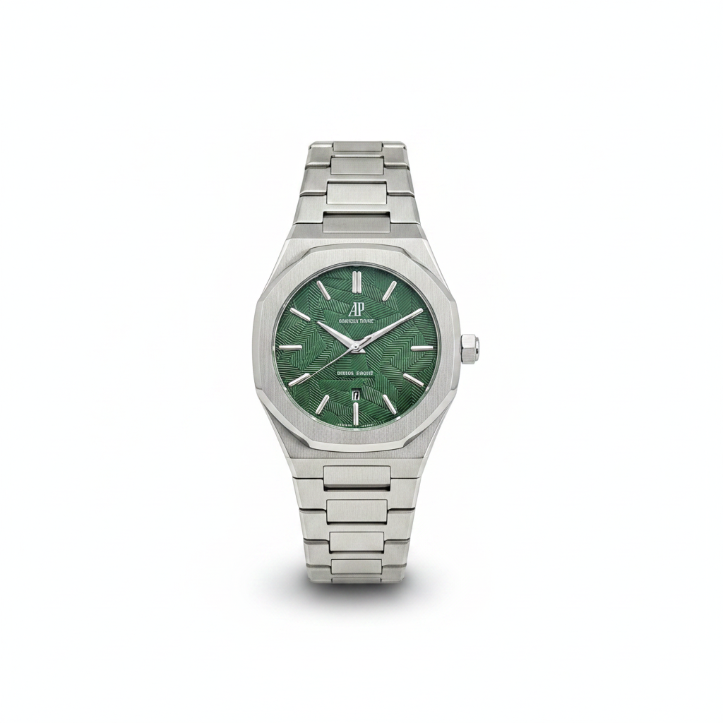 Audemars Piguet Royal Oak Offshore Premium Quartz Watch – Green Dial Silver Chain Edition