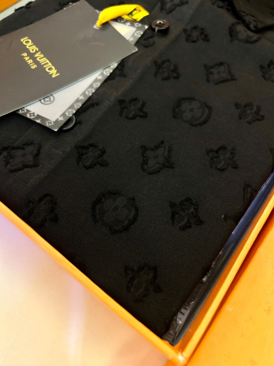 Louis Vuitton Imported Premium Shirt With Original Box Packing – LV Monogram Embossed Edition