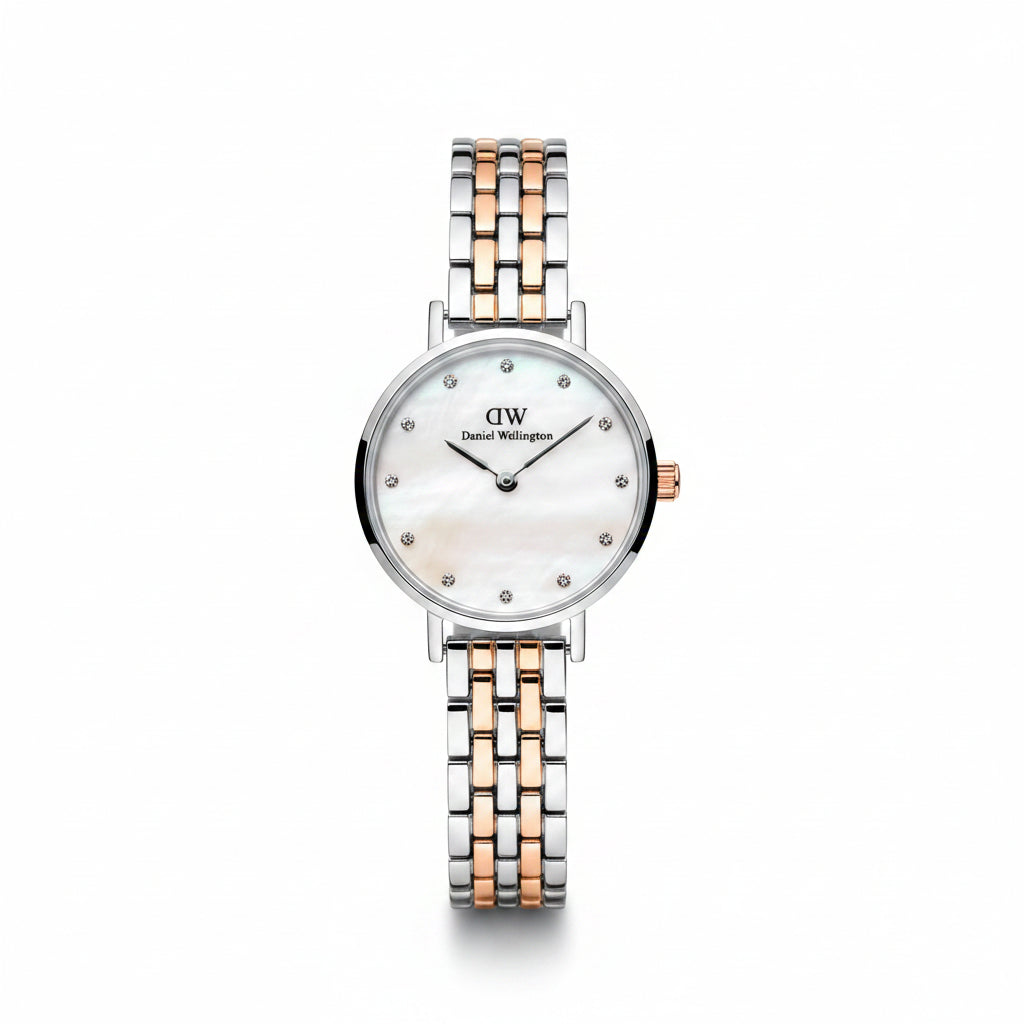 Daniel Wellington Petite Two-Tone Mother of Pearl Luxury Women's Watch