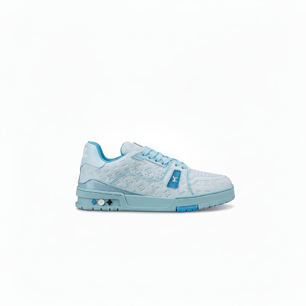 Louis Vuitton LV Trainer Sneaker 'Sky Blue' (Premium Luxury Edition with Bill & Box)