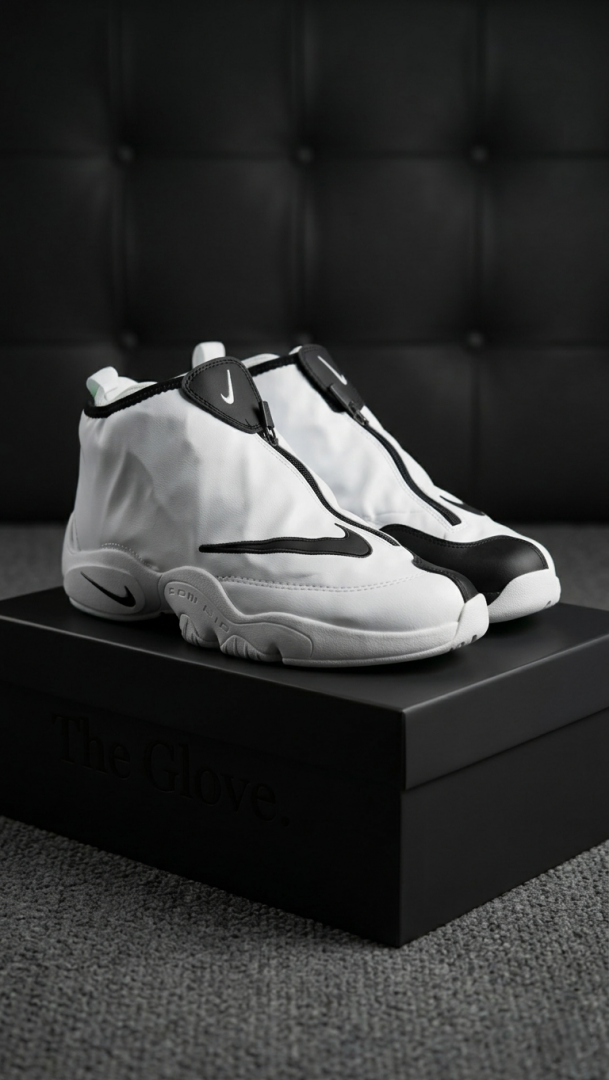 Nike Air Zoom Flight 98 x Gary Payton ‘The Glove’ White/Black Limited Edition Basketball Shoes – Retro Hardwood Court Sneakers