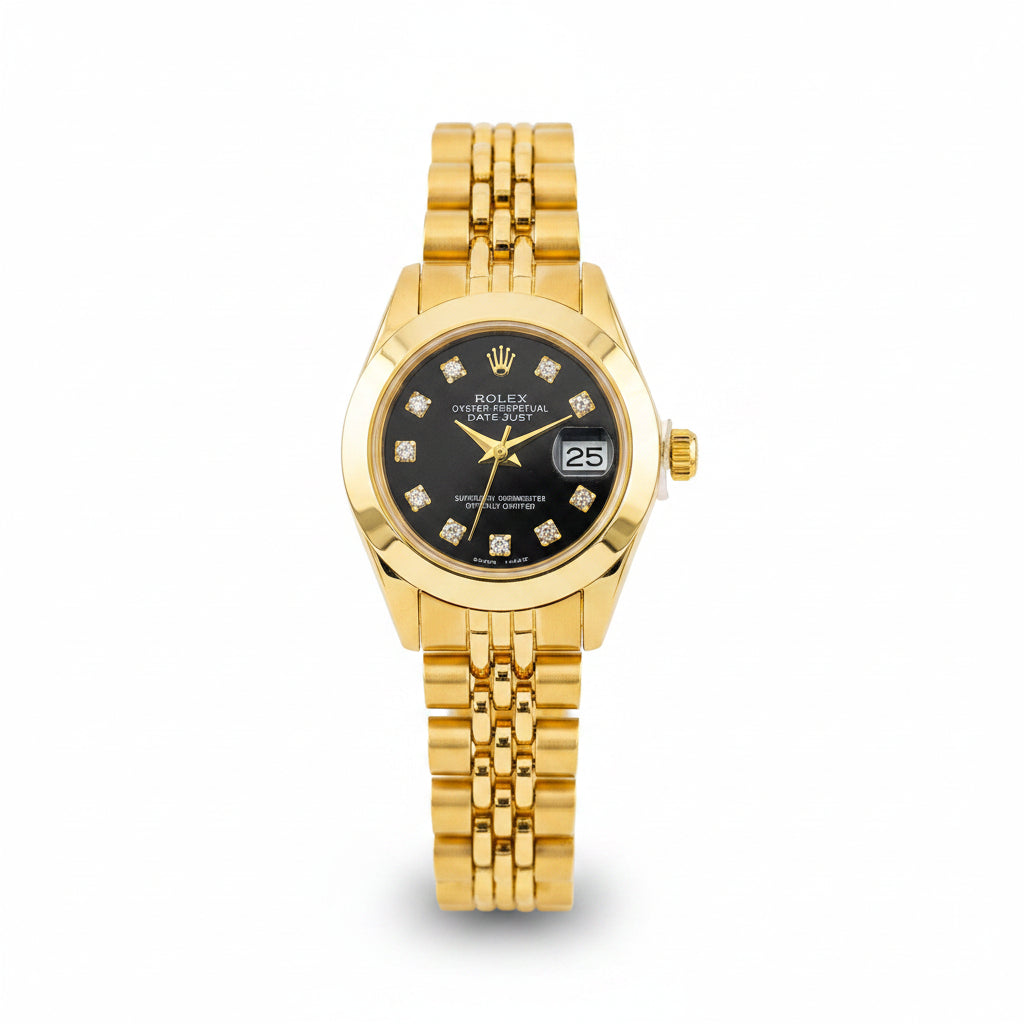 Luxury Diamond Dial Ladies Watch – Silver & Gold Premium Bracelet Collection