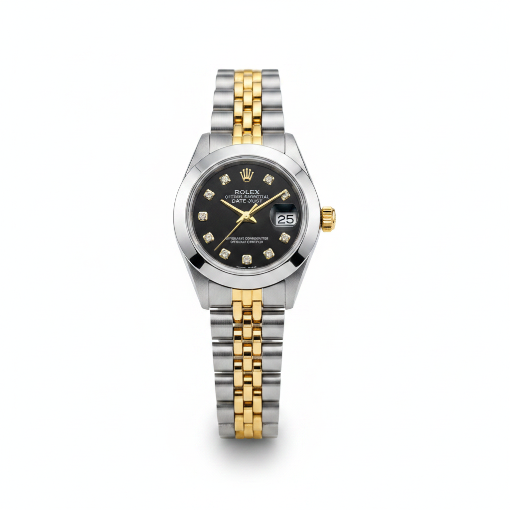 Luxury Diamond Dial Ladies Watch – Silver & Gold Premium Bracelet Collection