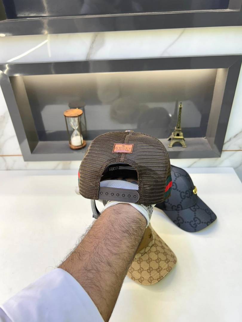 Gucc i Logo Brown Monogram Premium Cap F3437-A12
