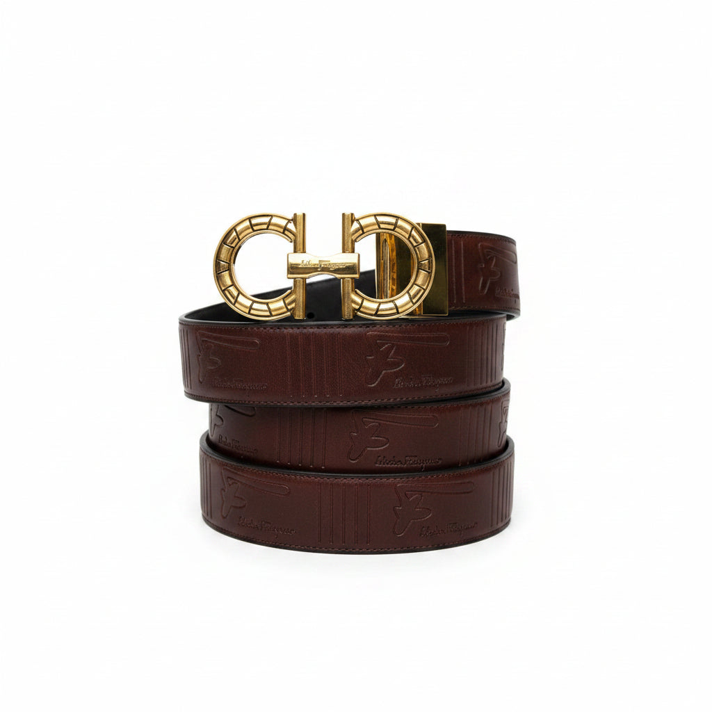 Salvatore Ferragamo Gancini Reversible Leather Premium Men's Belt