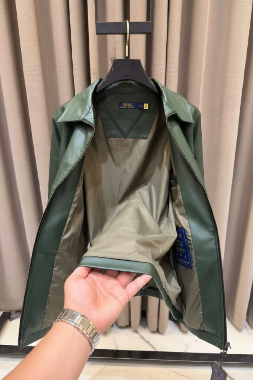 P.L. Men's Heritage Harrington Zip-Up Micro-Shell Luxury Jacket